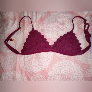 Burgundy bikini top